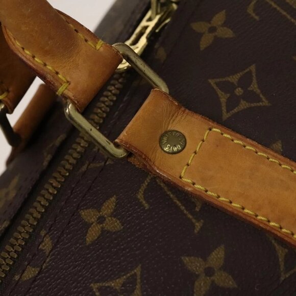 LOUIS VUITTON Monogram Keepall 55 Boston Bag M41424 LV Auth 131773 - Picture 10 of 16